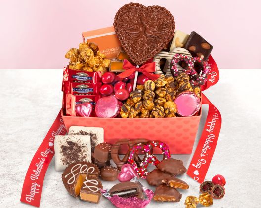 Item 5385 - Valentine Chocolate Bliss Assortment Gift Basket FREE SHIPPING