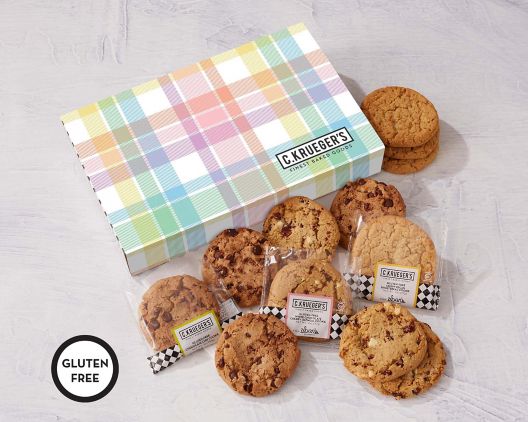 Item 5412 - Spring Plaid Full Dozen Gluten Free Cookies FREE SHIPPING