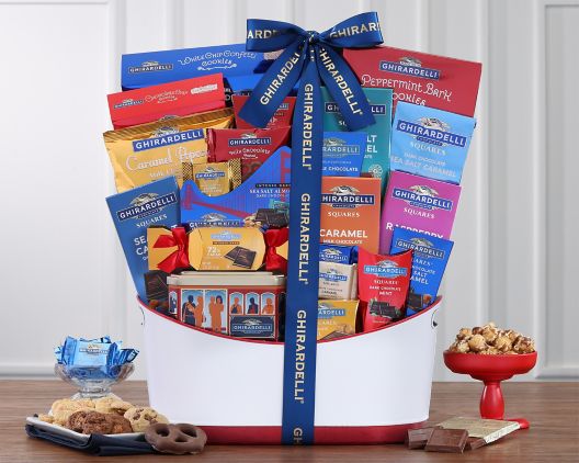 Item 648 - Ghirardelli Chocolate Extravaganza Gift Basket FREE SHIPPING 10% Save Original Price is $ 280