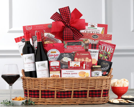 Suggestion - Vintners Path Holiday Red Wine Basket 