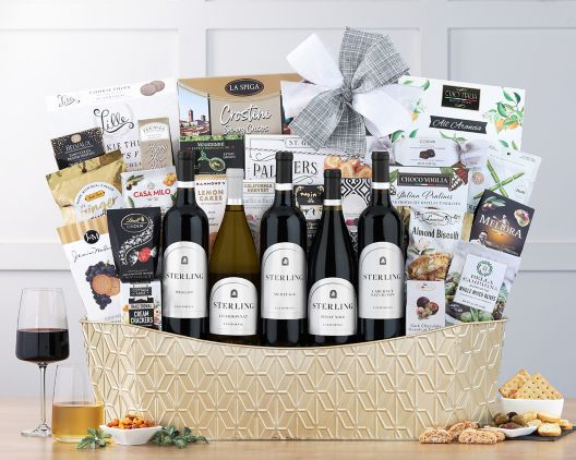 Item 711 - Sterling Vineyards California Wine Basket 40% Save Original Price is $ 335