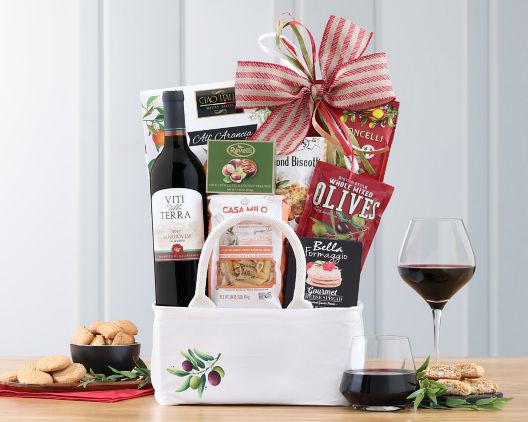 Item 761 - Viti Della Terra Sangiovese Red Wine Gift Basket FREE SHIPPING 40% Save Original Price is $ 125