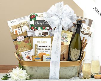 Item 771 Dom Perignon Anniversary Gift Basket Free Shipping