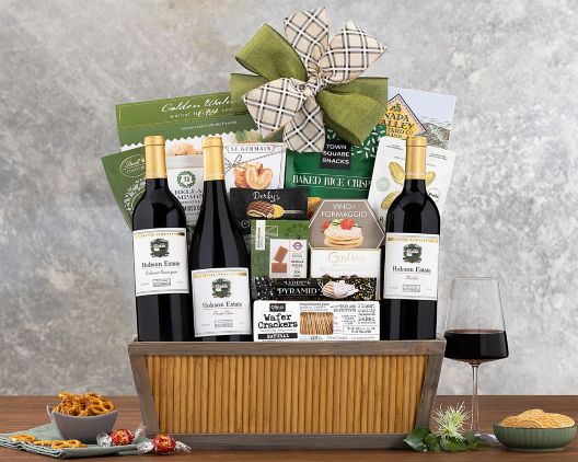 Item 779 - Brick Lane California Red Wine Trio Gift Basket FREE SHIPPING