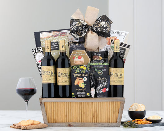 Suggestion - Brick Lane California Red Wine Trio Gift Basket 