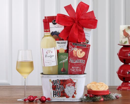 Item 870 - Kiarna Sauvignon Blanc Festive Basket FREE SHIPPING 40% Save Original Price is $ 135