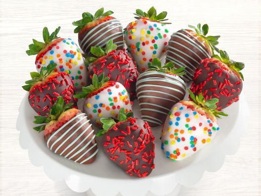 Item 918 - Birthday Dipped Strawberries (full dozen)