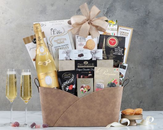 Item 983 - Louis Roederer Cristal Champagne Gift Basket FREE SHIPPING 23% Save Original Price is $ 875