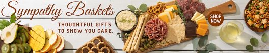 Sympathy baskets - thoughtful gifts to show you care banner link