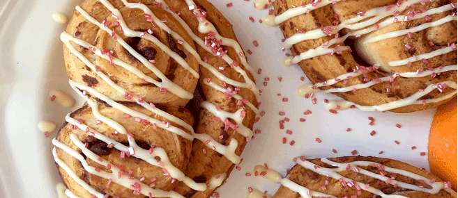 Heart-Shaped Valentine Cinnamon Rolls