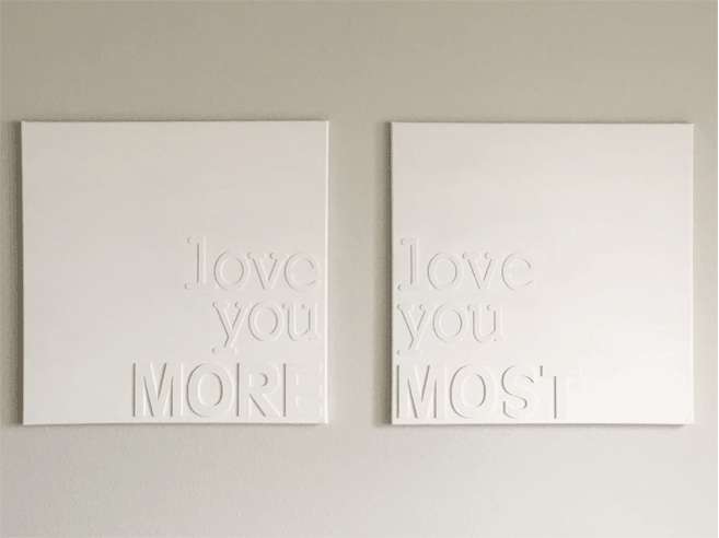 DIY 'Love You Most’ Wedding Canvas Art 1