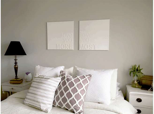 DIY 'Love You Most’ Wedding Canvas Art 2