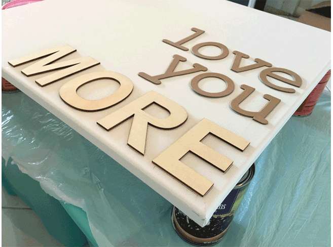 DIY 'Love You Most’ Wedding Canvas Art 5