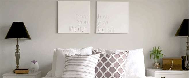 DIY 'Love You Most’ Wedding Canvas Art Inside