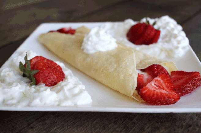 Strawberry Breakfast Crepes