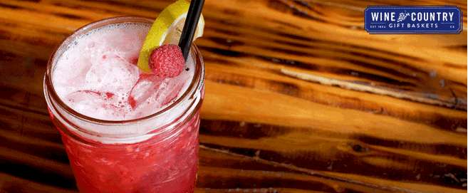 Boozy Raspberry Peach Lemonade