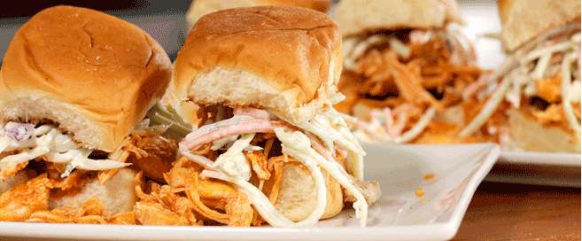 From Larry’s Kitchen: Buffalo Chicken Sliders w/ Blue Cheese Slaw