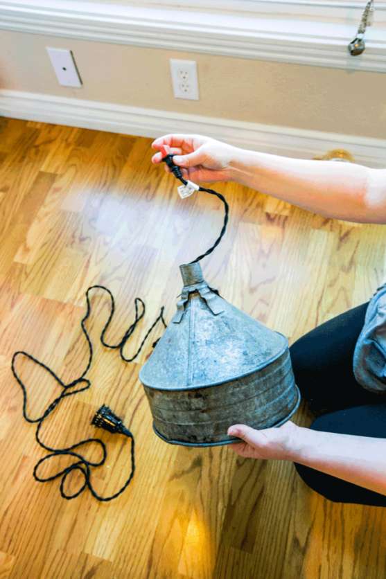 DIY an EASY Farmhouse-Style Pendant Light 7