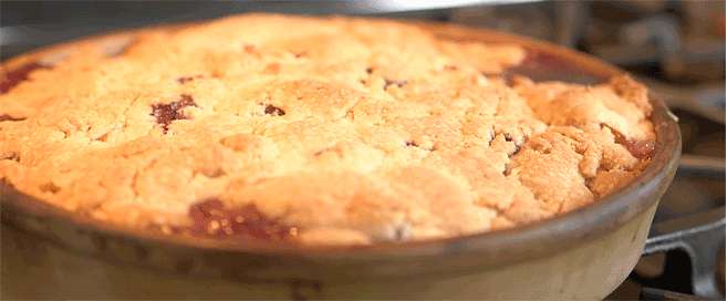 From Larry’s Kitchen: Peach Blueberry Cobbler