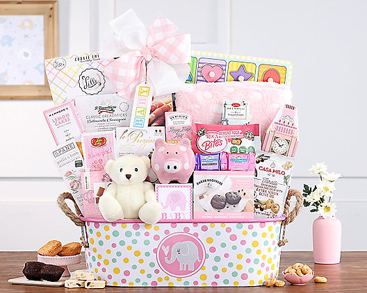 Baby Girl Gift Set Basket - Wooster Community Hospital