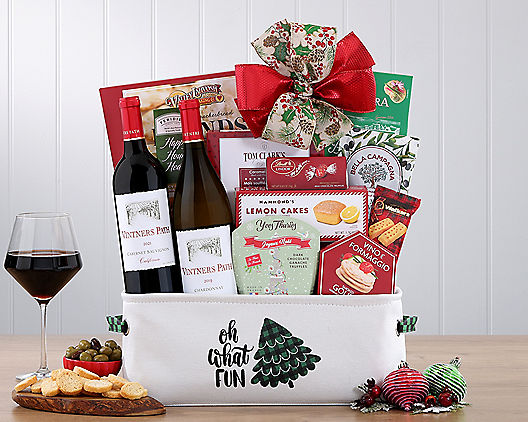 Classic White Wine Gift Basket