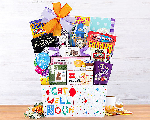 Fun and Games Gift Basket with Puzzles Cookies and Candies Thank