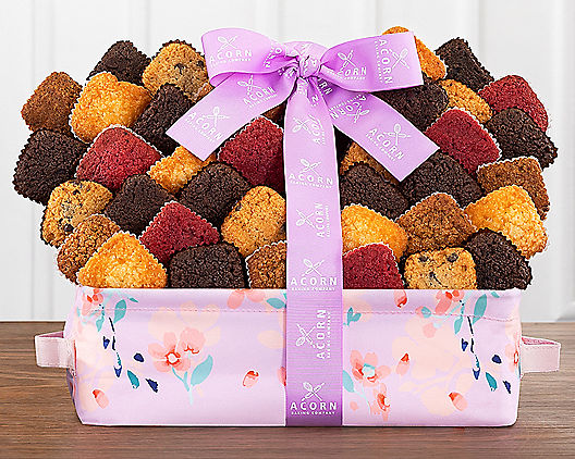 Pa De Deux Gift Basket - Favorites Gift Basket Cookie and Brownie Gift Box  (7 Cookies, 8 Brownies)