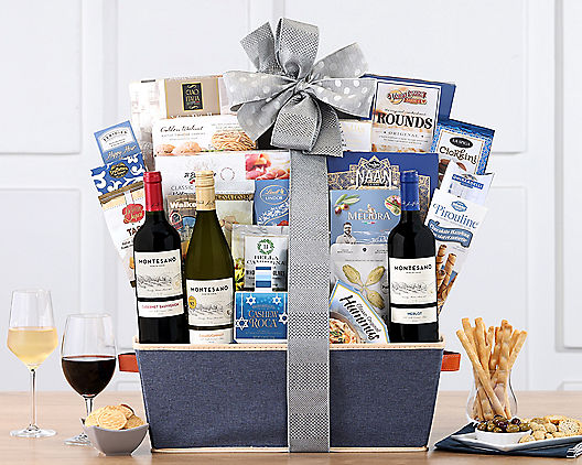 Kosher Wine Gifts  Kosher Chocolate & Wine Gift Basket - Good 4 You Gift  Baskets USA