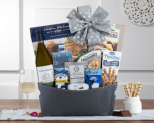 Kosher Wine Gifts  Kosher Wine and Cheese Board - Good 4 You Gift Baskets  USA