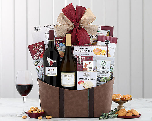 Cabernet, Chocolate, Nuts & Glasses Gift Box (At this time we cannot ship  wine to WY