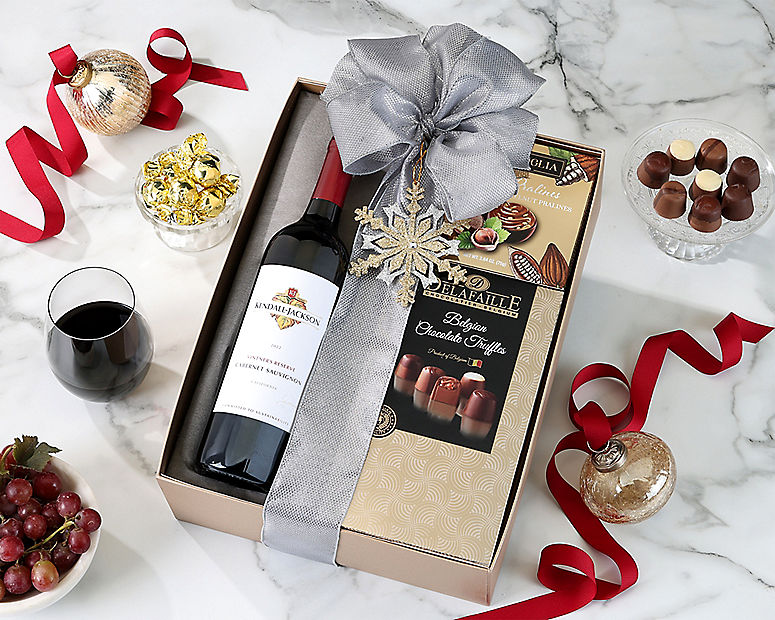Kendall-Jackson Cabernet and Chocolate Gift Box Gift Basket - Wine