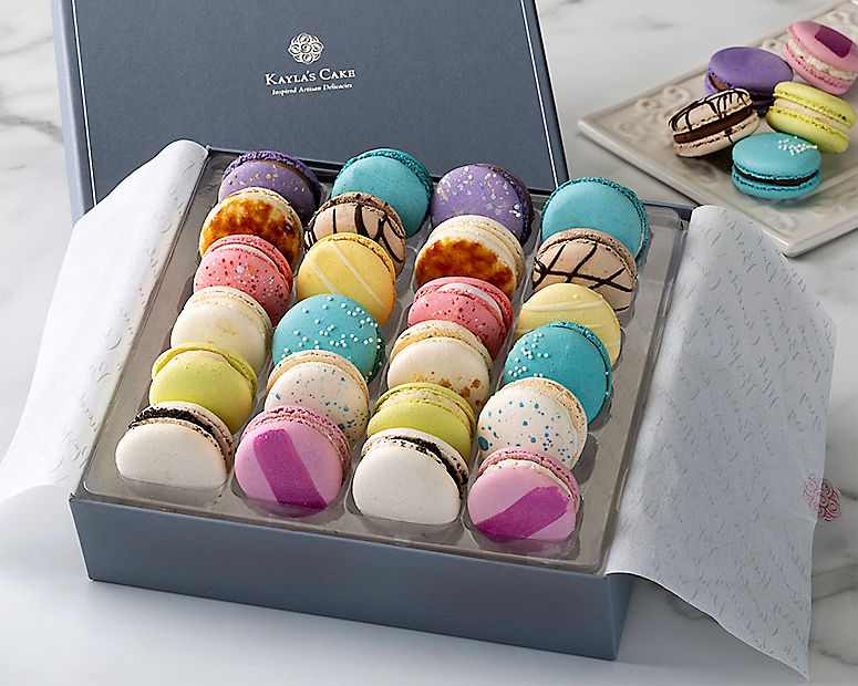 Kayla's Bakery Premium Box of 24 Macarons - Wine Country Gift Baskets