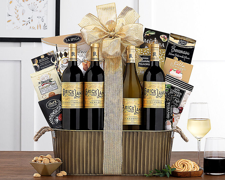 Brick Lane Winery Quartet Gift Basket at Wine Country Gift Baskets