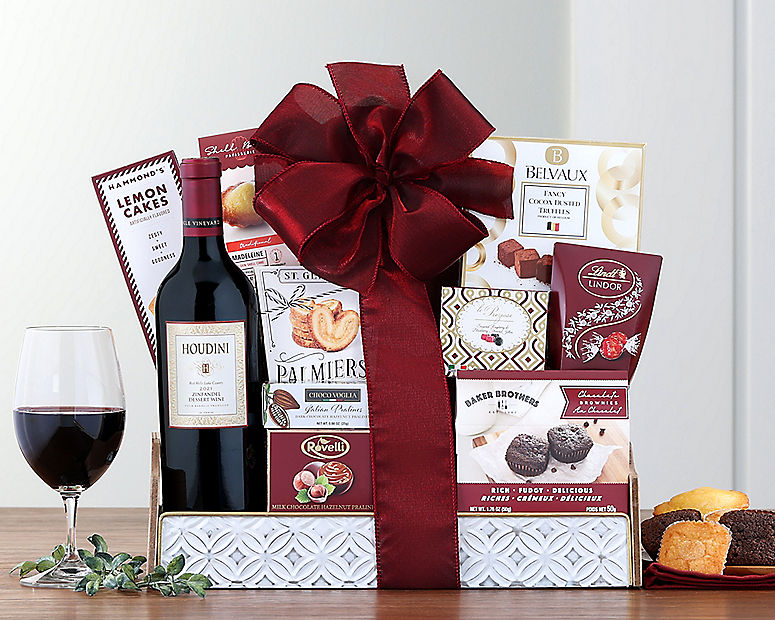Houdini Special Reserve California Port Wine Gift Basket - Wine